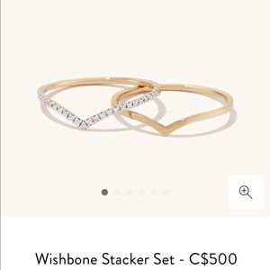 Mejuri wishbone stacker set